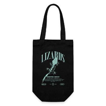 Gecko à crête Streetwear gardien de lézard - Sac à bouteille - noir - Devant