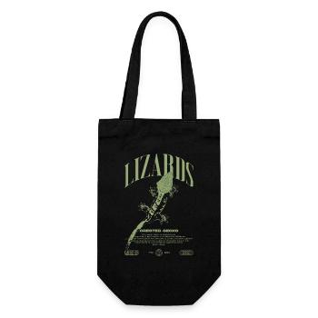 Schopfgecko Streetwear Eidechsen-Hüter - Geschenkbeutel für Flaschen - Schwarz - Vorne