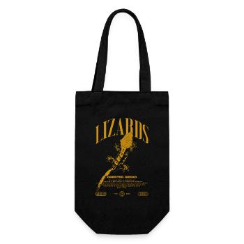 Gecko à crête Streetwear gardien de lézard - Sac à bouteille - noir - Devant