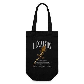 Crested Gecko Streetwear Lizard Keeper - Gift Bag for Bottles - black - Front