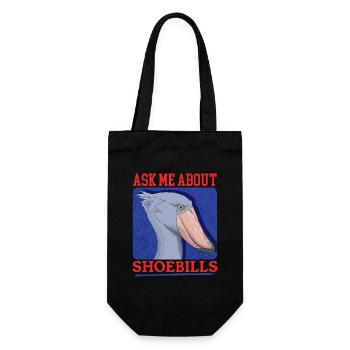 Shoebill bec-en-sabot oiseau cadeau - Sac à bouteille - noir - Devant