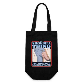 Shoebill oiseau bec-en-sabot oiseaux cadeau - Sac à bouteille - noir - Devant