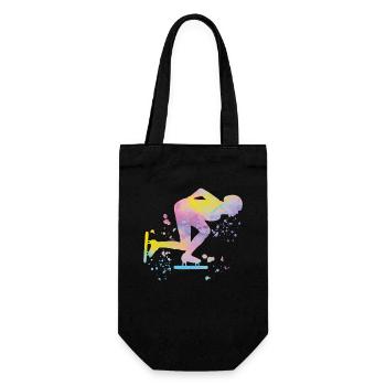 Speed Skater Athlete Speed Skating - Gift Bag for Bottles - black - Front
