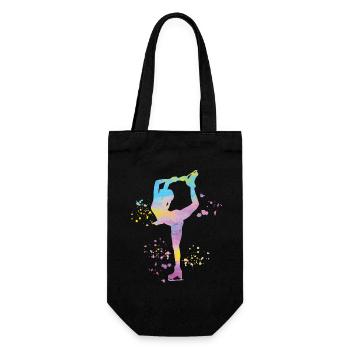 Eiskunstläufer Schlittschuhlaufen Eiskunstlauf - Geschenkbeutel für Flaschen - Schwarz - Vorne