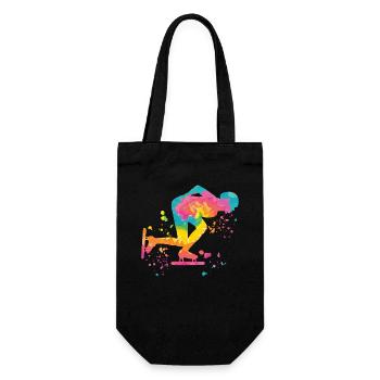 Speed skater Sportswoman Speed Skating - Gift Bag for Bottles - black - Front