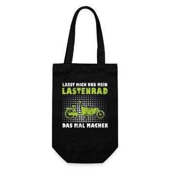Cargo Bike Retro Cargo Bike Cargobike - Gift Bag for Bottles - black - Front