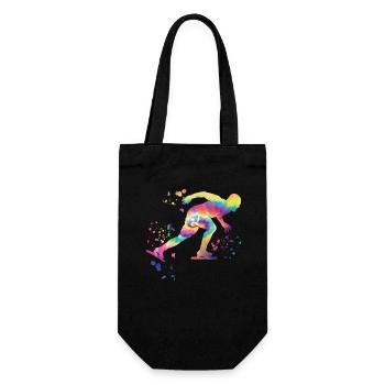 Speed skater Sportswoman Speed Skating - Gift Bag for Bottles - black - Front