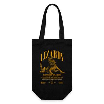 Bartagamen Streetwear Eidechsenhüter - Geschenkbeutel für Flaschen - Schwarz - Vorne