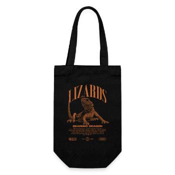 Bartagamen Streetwear Eidechsenhüter - Geschenkbeutel für Flaschen - Schwarz - Vorne
