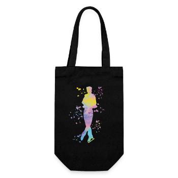 Eiskunstläufer Schlittschuhlaufen Eiskunstlauf - Geschenkbeutel für Flaschen - Schwarz - Vorne