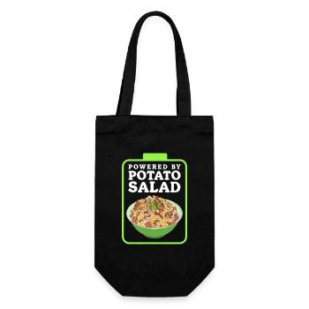 Kartoffelsalat Härdöpfelsalat Geschenk - Geschenkbeutel für Flaschen - Schwarz - Vorne