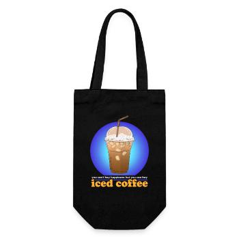 Iced Coffee Coffee Lover Iced Coffee Gift - Gift Bag for Bottles - black - Front