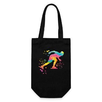 Speed skater Sportswoman Speed Skating - Gift Bag for Bottles - black - Front