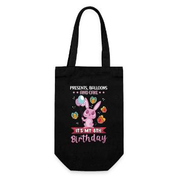8e anniversaire 8 ans cadeau idée cadeau - Sac à bouteille - noir - Devant