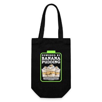 Banana Pudding Bananas - Pudding Gift - Gift Bag for Bottles - black - Front