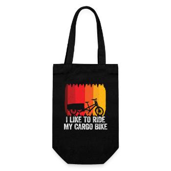 I like to ride my Cargo-bike Cargobike - Gift Bag for Bottles - black - Front