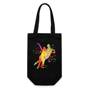 Eiskunstläufer Schlittschuhlaufen Eiskunstlauf - Geschenkbeutel für Flaschen - Schwarz - Vorne