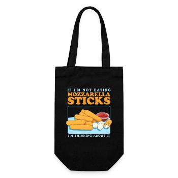Mozzarella Sticks Mozzarella Sticks Gift - Gift Bag for Bottles - black - Front
