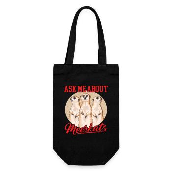 Meerkat Funny Meerkat Meerkat Gift - Gift Bag for Bottles - black - Front