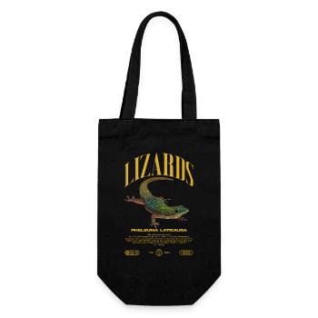 Phelsuma laticauda Day Gecko Lizard Keeper - Gift Bag for Bottles - black - Front