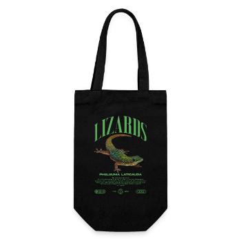 Phelsuma laticauda Day Gecko Lizard Keeper - Gift Bag for Bottles - black - Front
