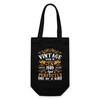 May 1989 Birthday May 1989 Gift May 1989 - Gift Bag for Bottles - black - Front