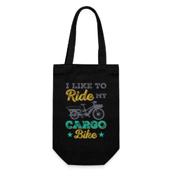 I like to ride my Cargo-bike Cargobike - Gift Bag for Bottles - black - Front