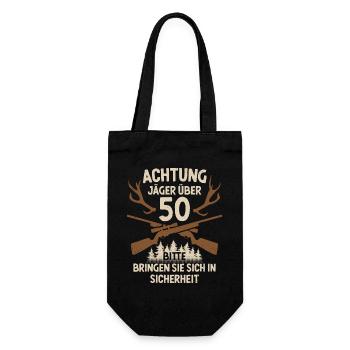 50. Geburtstag Jäger 50 Jahre Jagd - Geschenkbeutel für Flaschen - Schwarz - Vorne