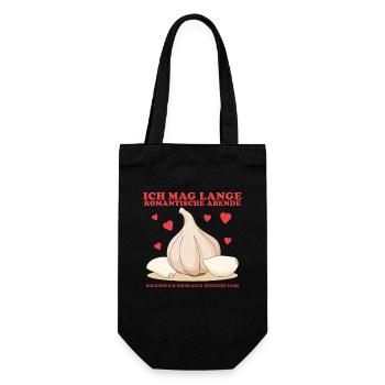 Knoblauch Knoblauchzehen Geschenk - Geschenkbeutel für Flaschen - Schwarz - Vorne