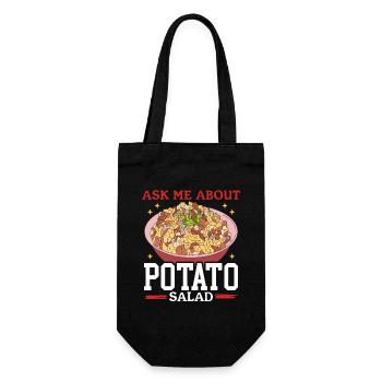 Kartoffelsalat Härdöpfelsalat Geschenk - Geschenkbeutel für Flaschen - Schwarz - Vorne
