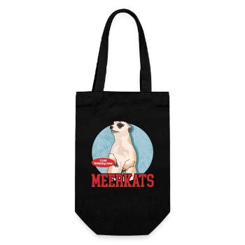 Meerkat Funny Meerkat Gift - Gift Bag for Bottles - black - Front