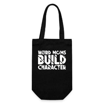 Weird Moms Build Character - Gift Bag for Bottles - black - Front