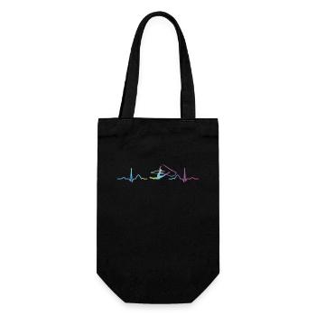 ratGymnastin Mit Band Rhythmische Gymnastik - Geschenkbeutel für Flaschen - Schwarz - Vorne