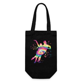 Figure Skater Ice Skating Figure Skating - Gift Bag for Bottles - black - Front