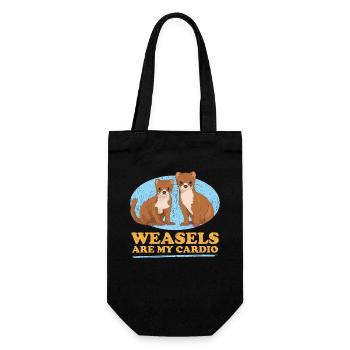 Belette souris belette Hermännchen cadeau - Sac à bouteille - noir - Devant