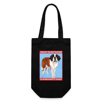 Saint-Bernard maîtresse Saint-Bernard chien cadeau - Sac à bouteille - noir - Devant