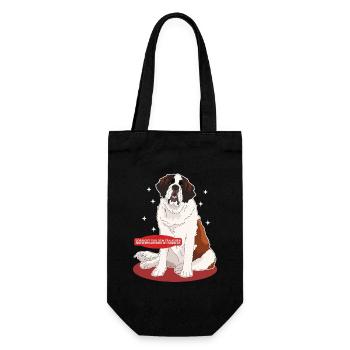 Saint-Bernard maîtresse Saint-Bernard chien cadeau - Sac à bouteille - noir - Devant
