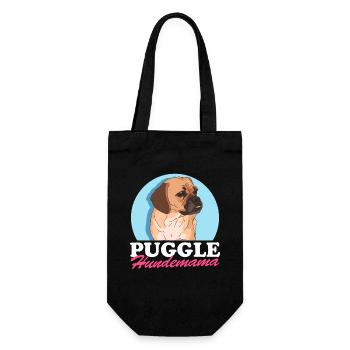 Puggle Dog Mom Dog Owner Gift - Gift Bag for Bottles - black - Front