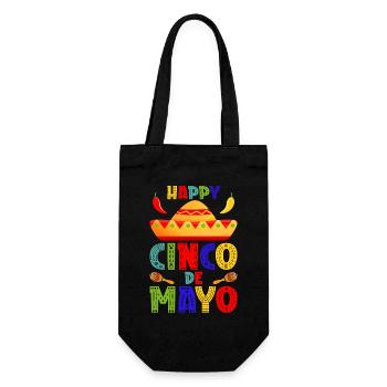 Cinco De Mayo | Mexican Fiesta Gift - Gift Bag for Bottles - black - Front