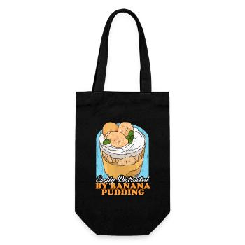 Banana Pudding Lover Banana Pudding Gift - Gift Bag for Bottles - black - Front