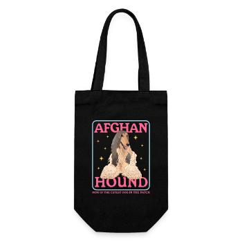 Afghan Hound Mom Dog Owner Gift - Gift Bag for Bottles - black - Front
