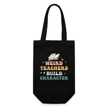 Des enseignants bizarres construisent un enseignant de caractère - Sac à bouteille - noir - Devant