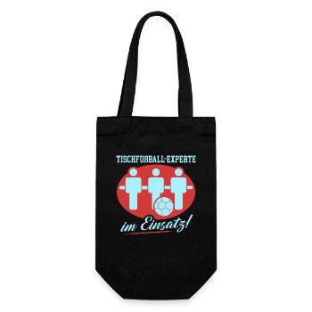 Tischfußball Kickern Krökeln Tischkicker Geschenk - Geschenkbeutel für Flaschen - Schwarz - Vorne