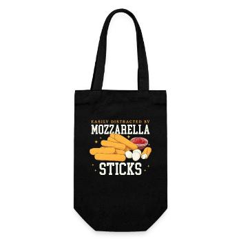 Bâtonnets de mozzarella fromage amateur de fromage cadeau - Sac à bouteille - noir - Devant