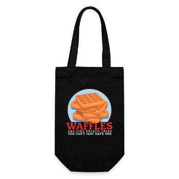 Waffles Waffle Lover Waffle Gift - Gift Bag for Bottles - black - Front