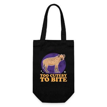 Hyène, hyène tachetée, cadeau de hyène - Sac à bouteille - noir - Devant