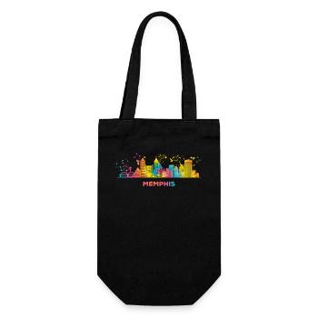 Memphean Skyline Memphis - Geschenkbeutel für Flaschen - Schwarz - Vorne