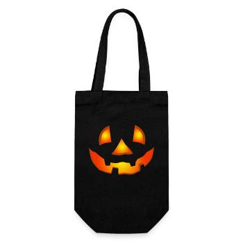 Happy Halloween Pumpkin Face - Gift Bag for Bottles - black - Front