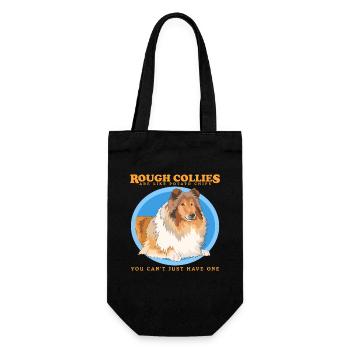 Collie chiens à poil long Collie Collies cadeau - Sac à bouteille - noir - Devant