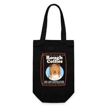 Collie chien à poil long Collie Collies cadeau - Sac à bouteille - noir - Devant